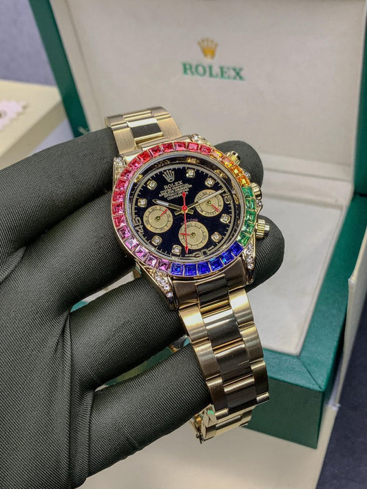 ROLEX DAYTONA – RAINBOW BEZEL GOLD EDITION
