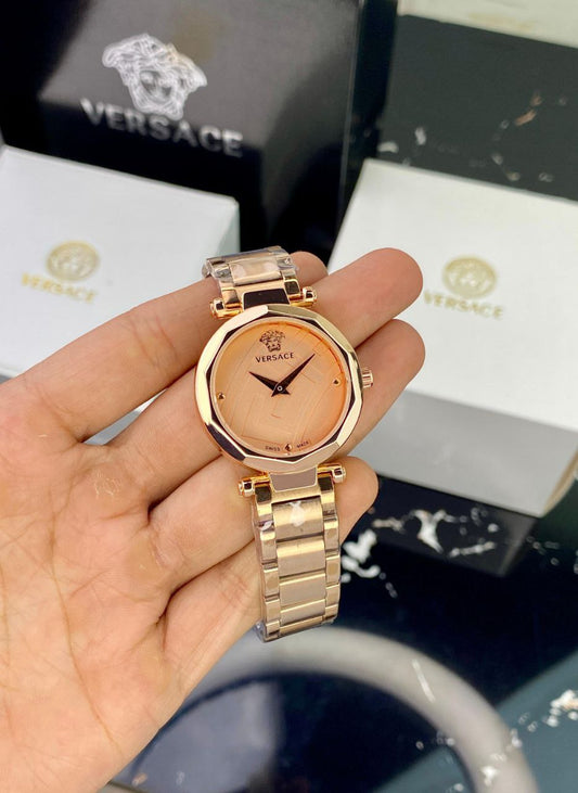 VERSACE FACETED BEZEL – ROSE GOLD EDITION