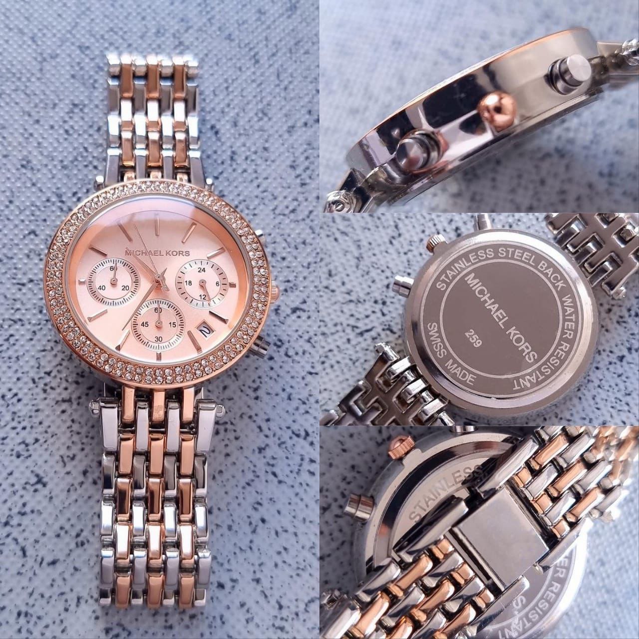 Michael Kors Rose Gold Two Tone Chronograph Watch