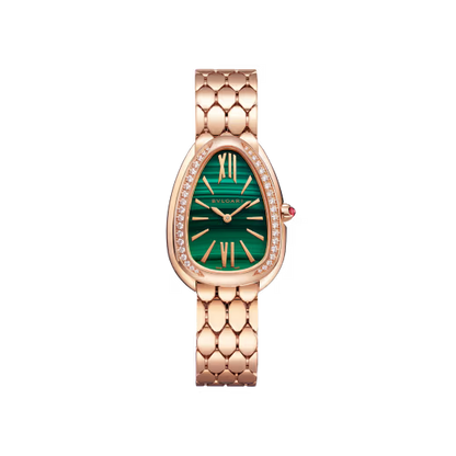 Bvlgari Serpenti Green Dial Gold Watch