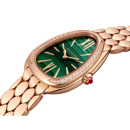 Bvlgari Serpenti Green Dial Gold Watch