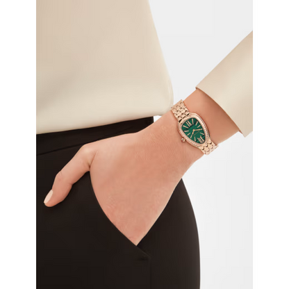 Bvlgari Serpenti Green Dial Gold Watch
