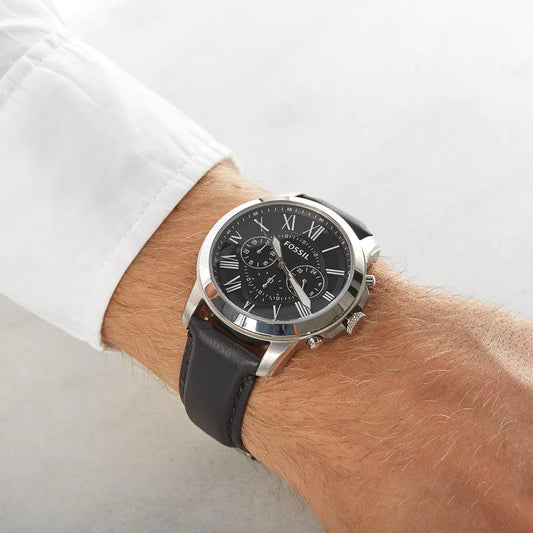 Fossil Grant Black Chrono FS4812