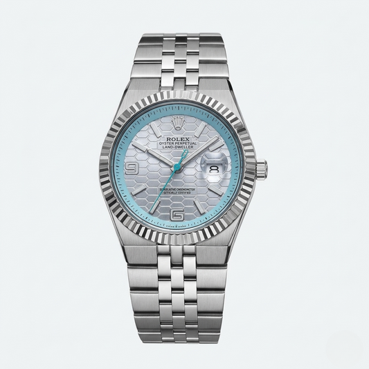 ROLEX LAND-DWELLER – SKY BLUE SILVER EDITION