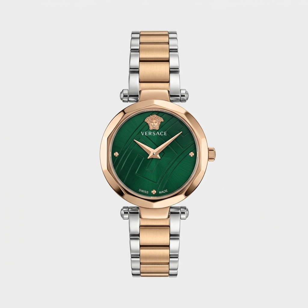VERSACE GREEK – GREEN DIAL TWO-TONE EDITION