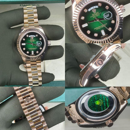 ROLEX DAY-DATE – GREEN DIAMOND ROSE GOLD