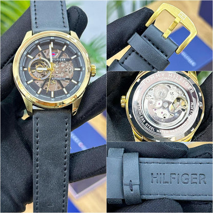 TOMMY HILFIGER – MODERN AUTOMATIC GOLD SKELETON EDITION