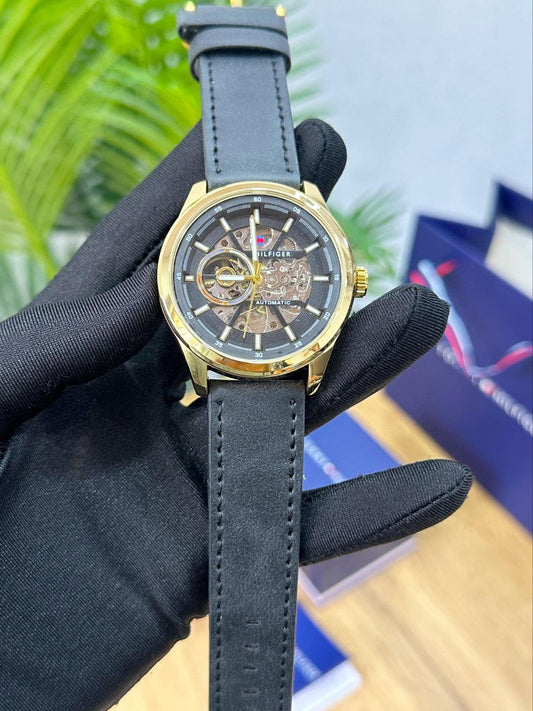 TOMMY HILFIGER – MODERN AUTOMATIC GOLD SKELETON EDITION