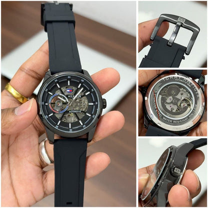 TOMMY HILFIGER – CLASSIC AUTOMATIC BLACK SKELETON EDITION