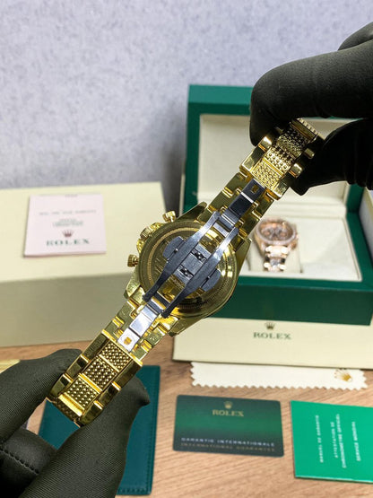 ROLEX OYSTER – TIGER EYE DIAMOND GOLD EDITION