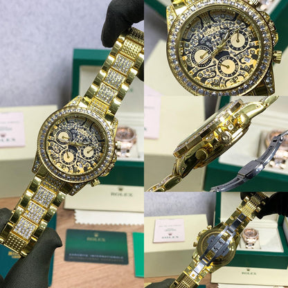 ROLEX OYSTER – TIGER EYE DIAMOND GOLD EDITION