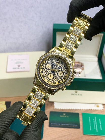 ROLEX OYSTER – TIGER EYE DIAMOND GOLD EDITION