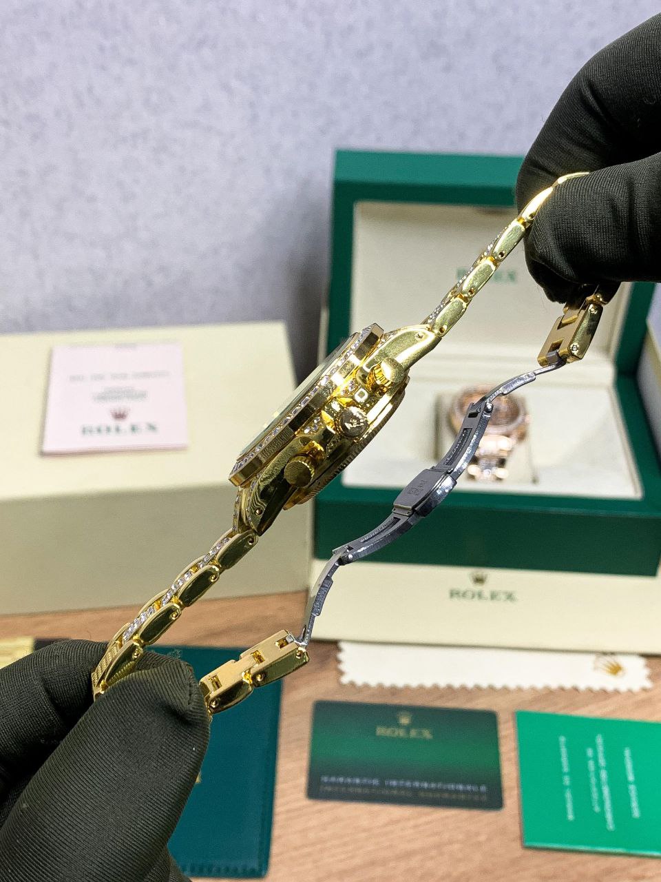 ROLEX OYSTER – TIGER EYE DIAMOND GOLD EDITION