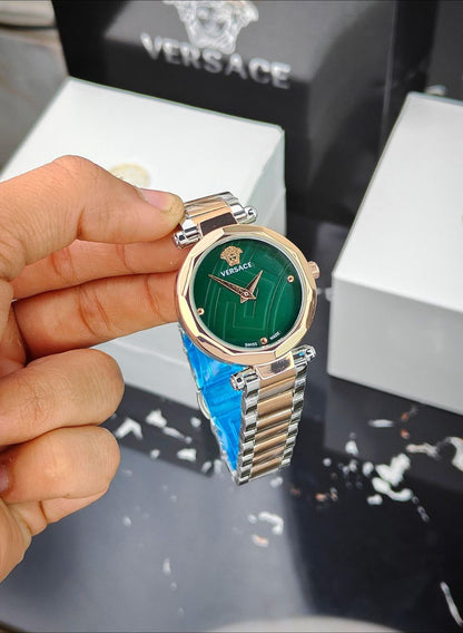 VERSACE GREEK – GREEN DIAL TWO-TONE EDITION