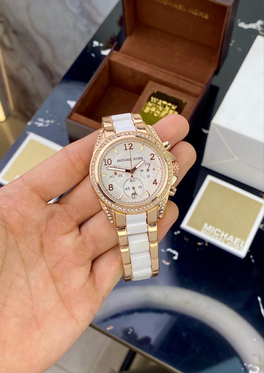 MICHAEL KORS PARKER CHRONOGRAPH – ROSE GOLD WHITE