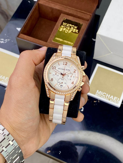 MICHAEL KORS PARKER CHRONOGRAPH – ROSE GOLD WHITE