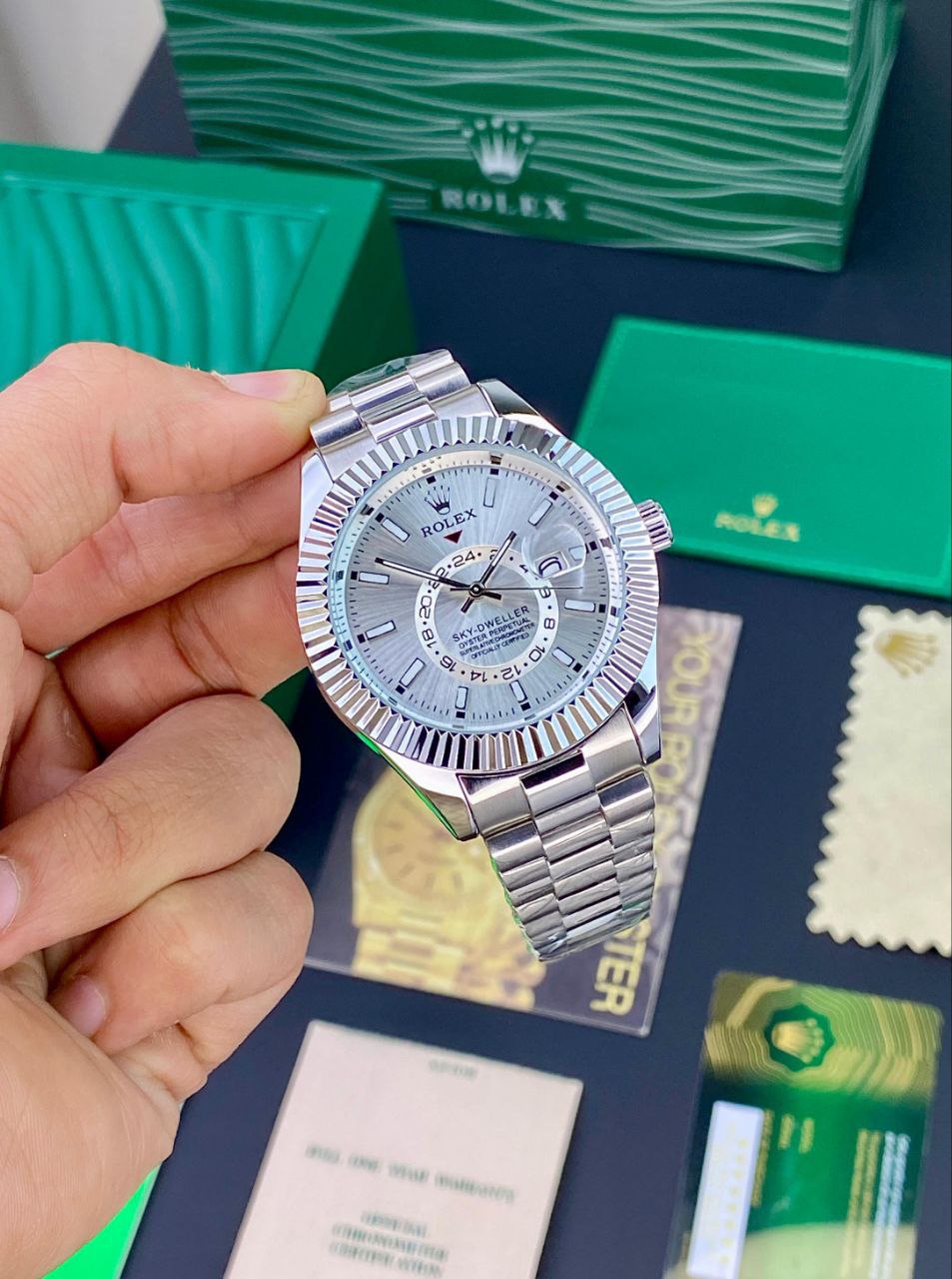ROLEX SKY-DWELLER – SILVER EXECUTIVE EDITION