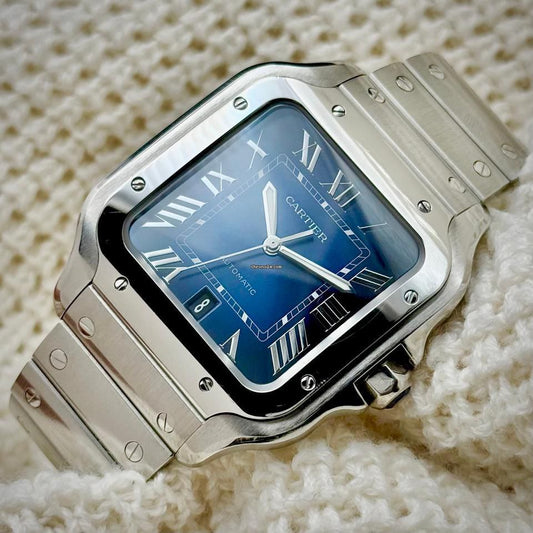 CARTIER SANTOS AUTOMATIC – BLUE DIAL EDITION