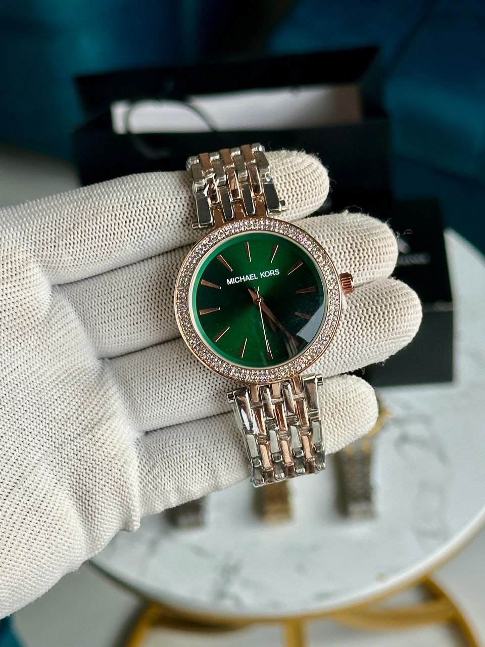 MICHAEL KORS DARCI – GREEN DIAL ROSE GOLD EDITION