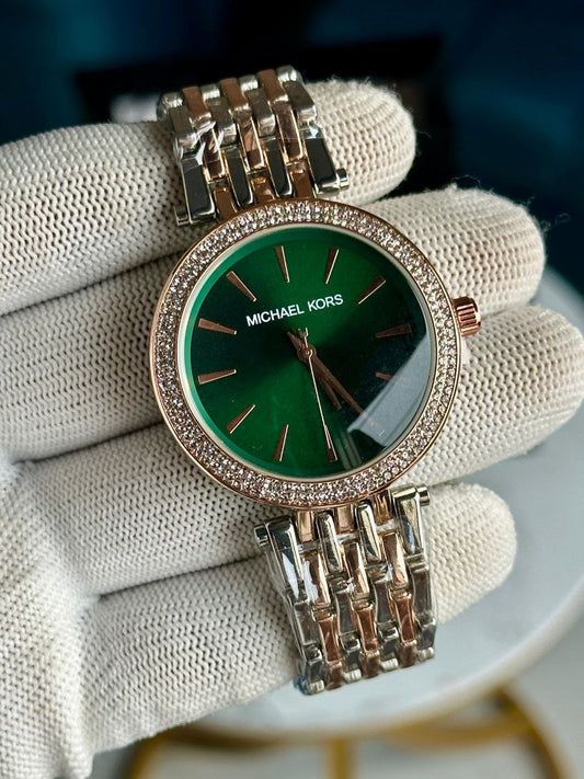 MICHAEL KORS DARCI – GREEN DIAL ROSE GOLD EDITION