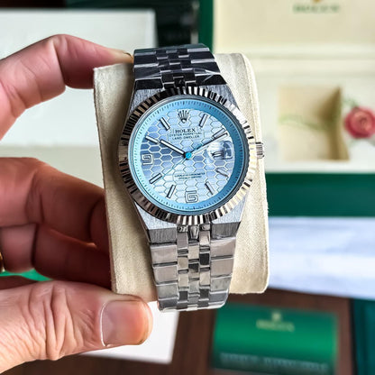 ROLEX LAND-DWELLER – SKY BLUE SILVER EDITION