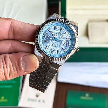 ROLEX LAND-DWELLER – SKY BLUE SILVER EDITION