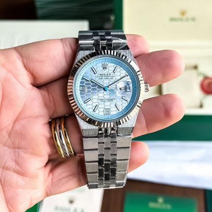 ROLEX LAND-DWELLER – SKY BLUE SILVER EDITION