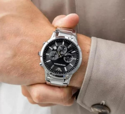 EMPORIO ARMANI CHRONOGRAPH – SILVER BLACK EDITION