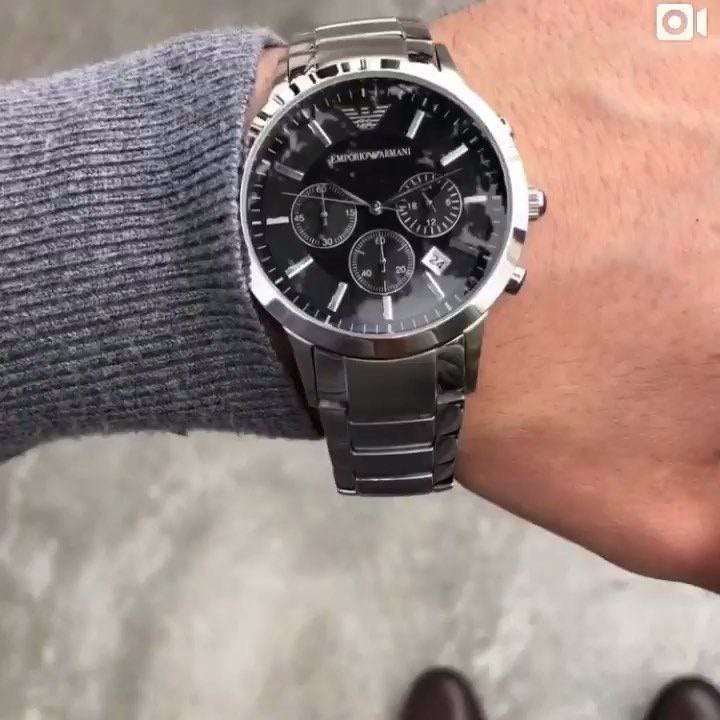 EMPORIO ARMANI CHRONOGRAPH – SILVER BLACK EDITION