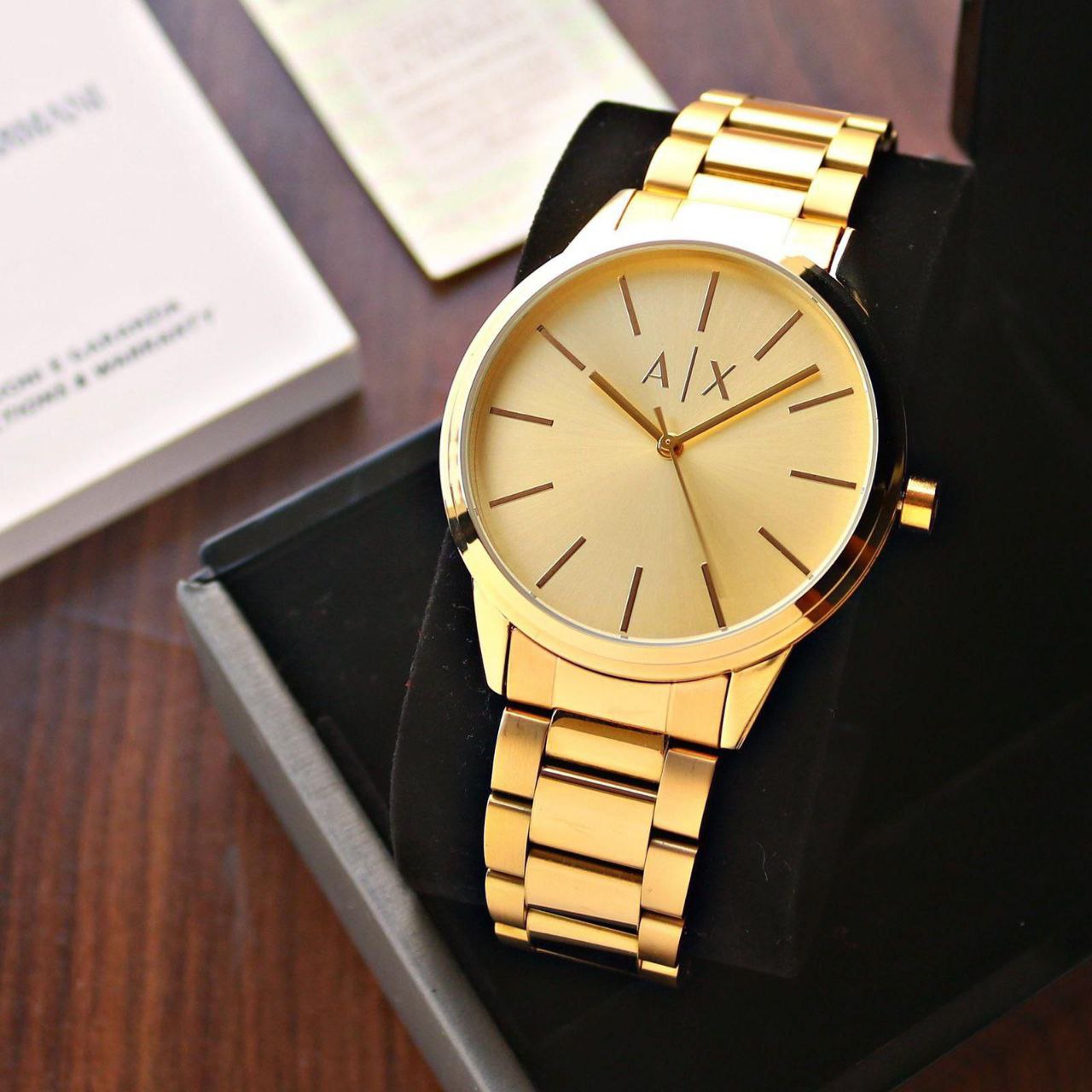 Armani Exchange Elegant Gold Tone Men's Watch