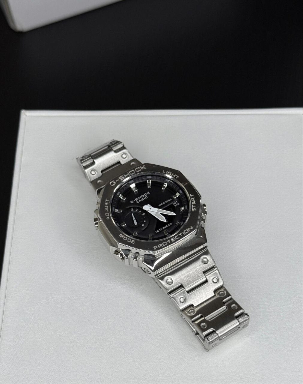 Casio G-Shock Full Metal Silver Analog-Digital Watch for Men
