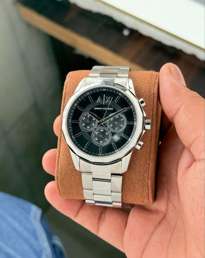 Armani Exchange AX Chronograph Black Dial Stainless Steel Men's Watch