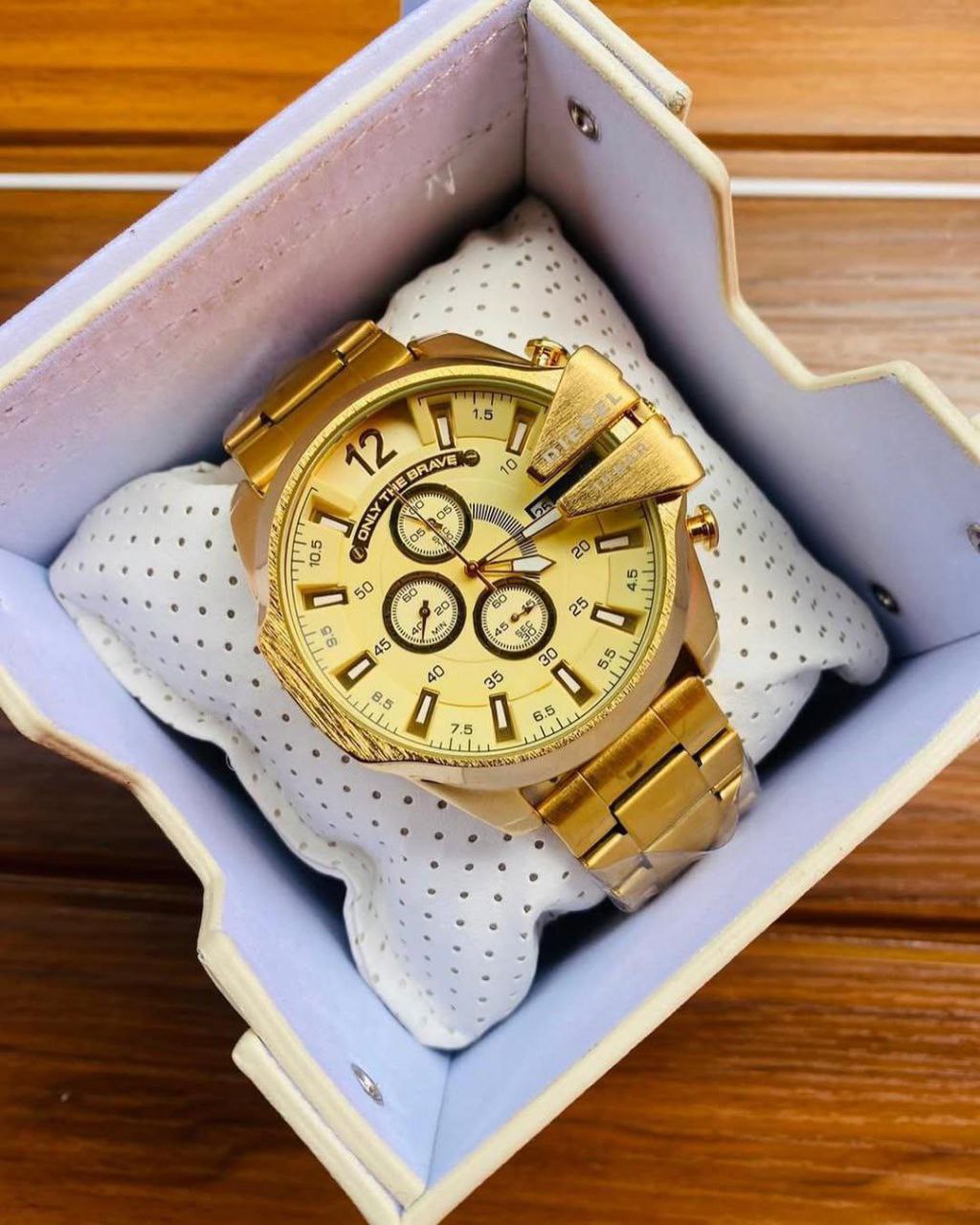 Diesel Gold Tone Chronograph Stainless Steel Watch