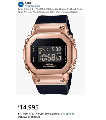 CASIO G-SHOCK GA-2100 – ROSE GOLD BLACK EDITION