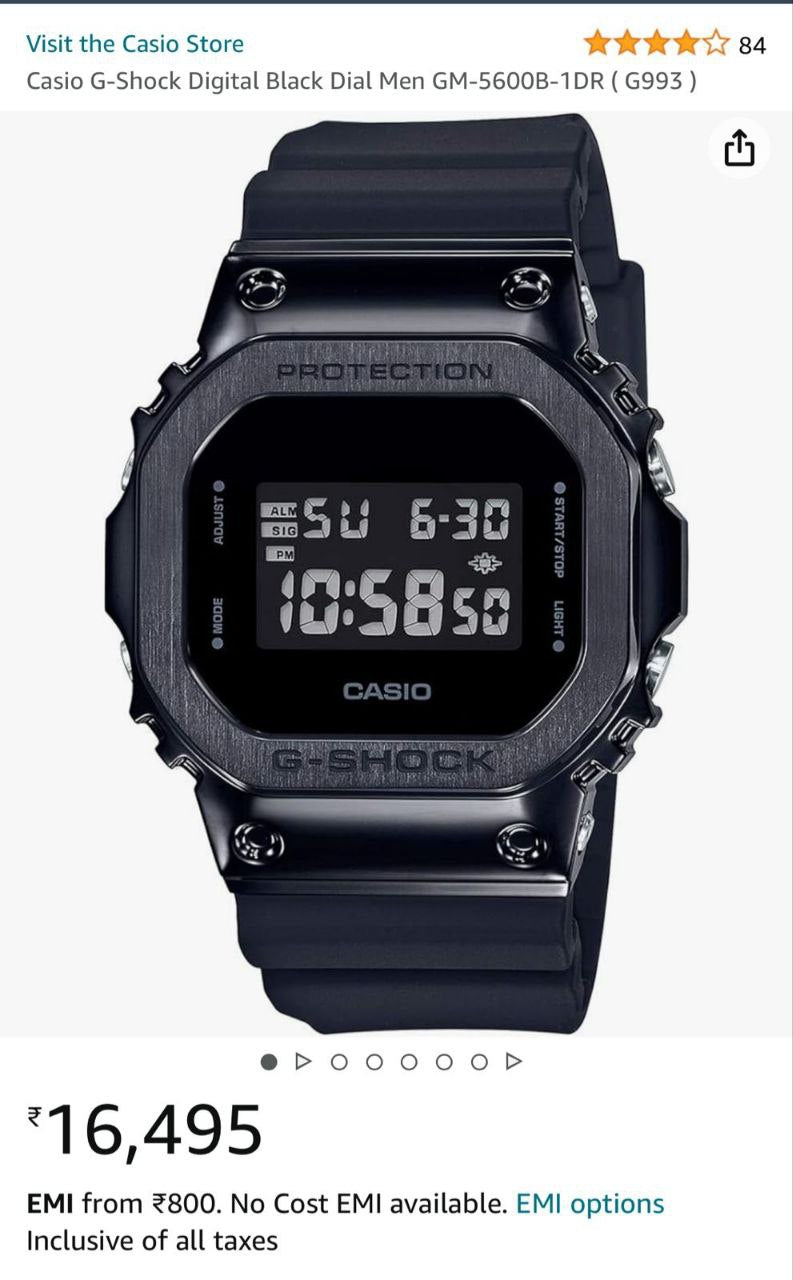 CASIO G-SHOCK DW-5600BB METAL BLACK EDITION