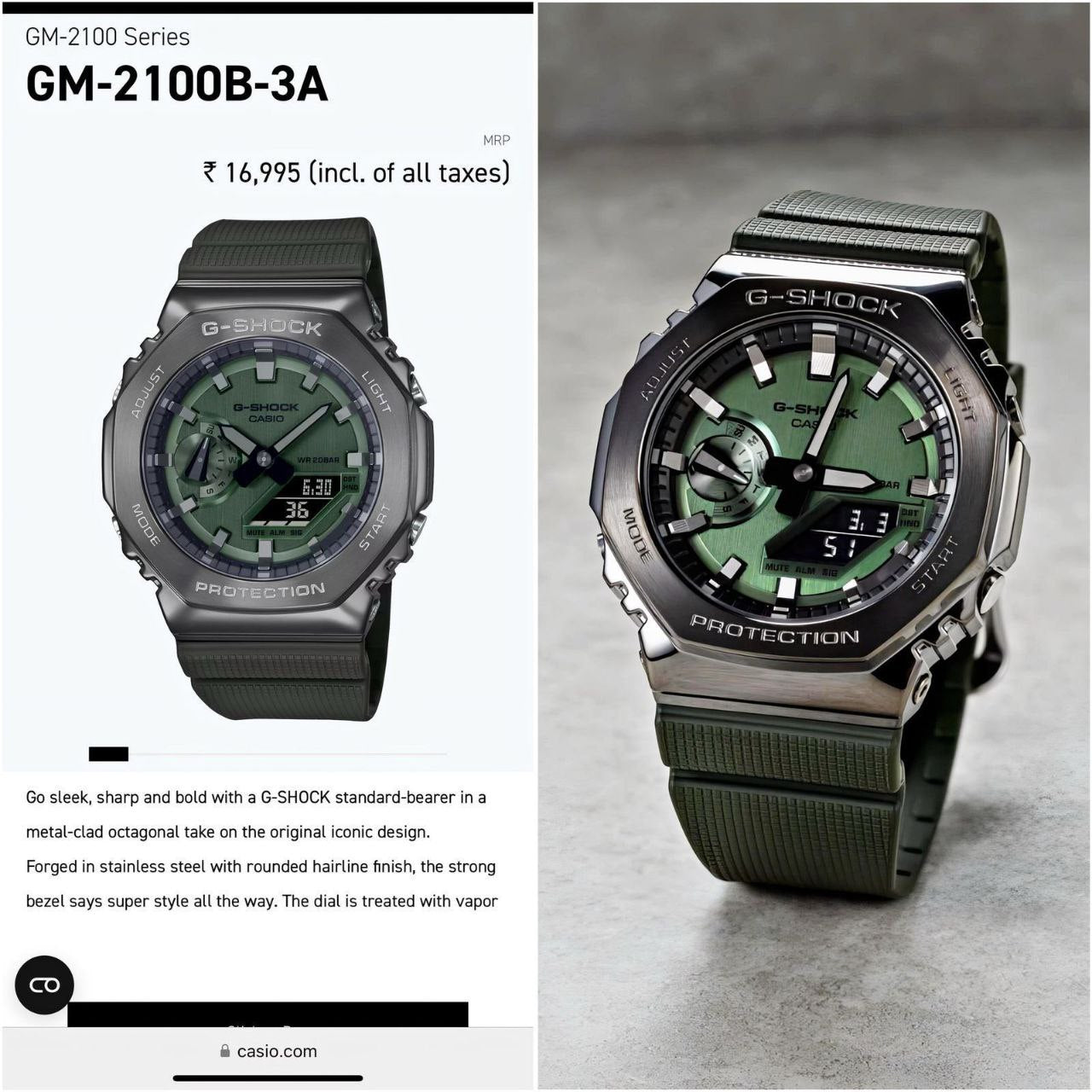 G-SHOCK GM-2100 METAL GREEN EDITION