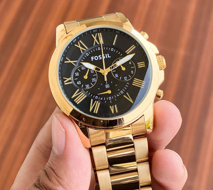 FOSSIL CHRONOGRAPH – GOLD BLACK EDITION
