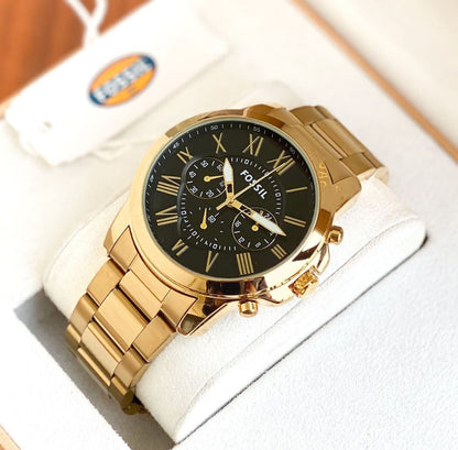FOSSIL CHRONOGRAPH – GOLD BLACK EDITION