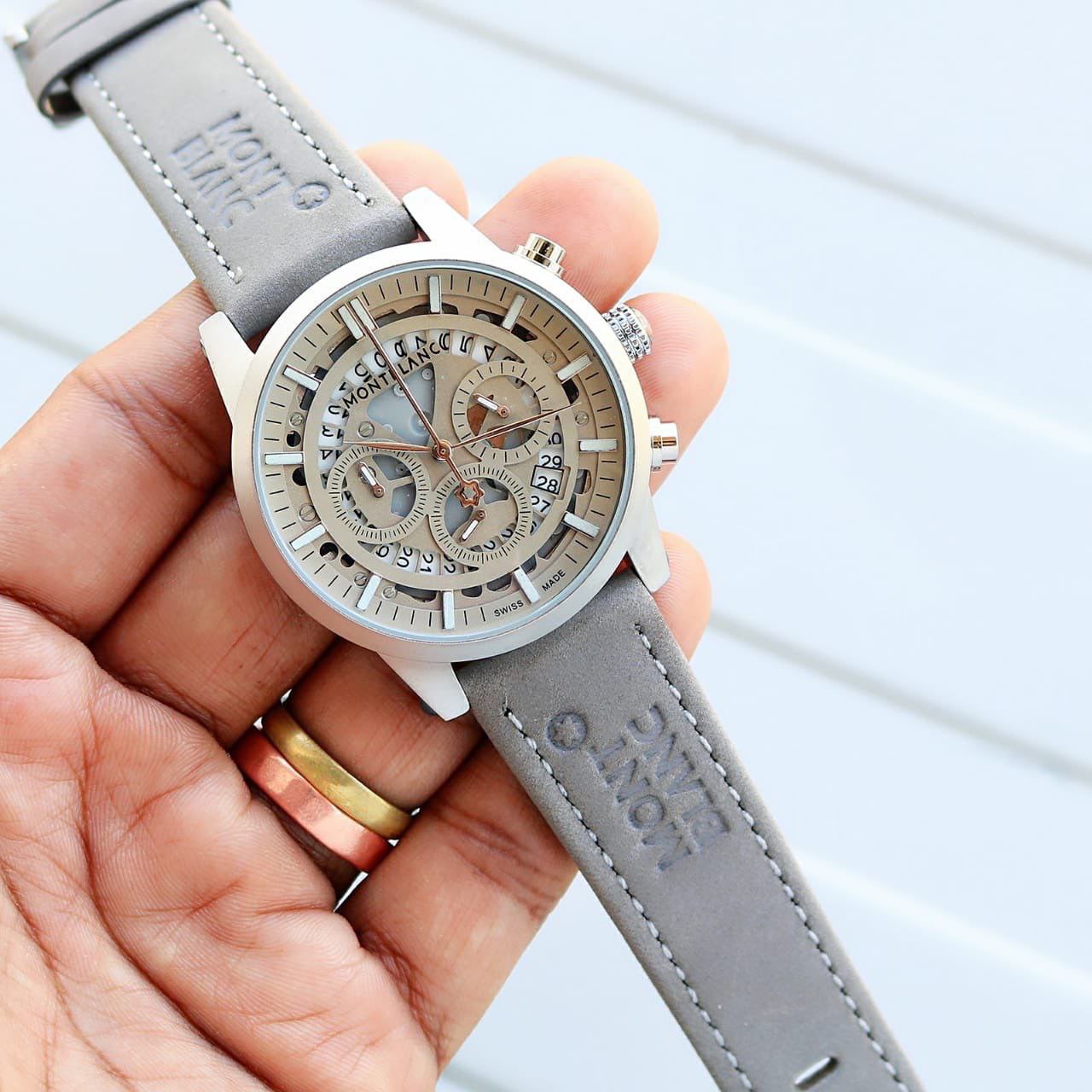 MONTBLANC CHRONOGRAPH – GREY LEATHER EDITION