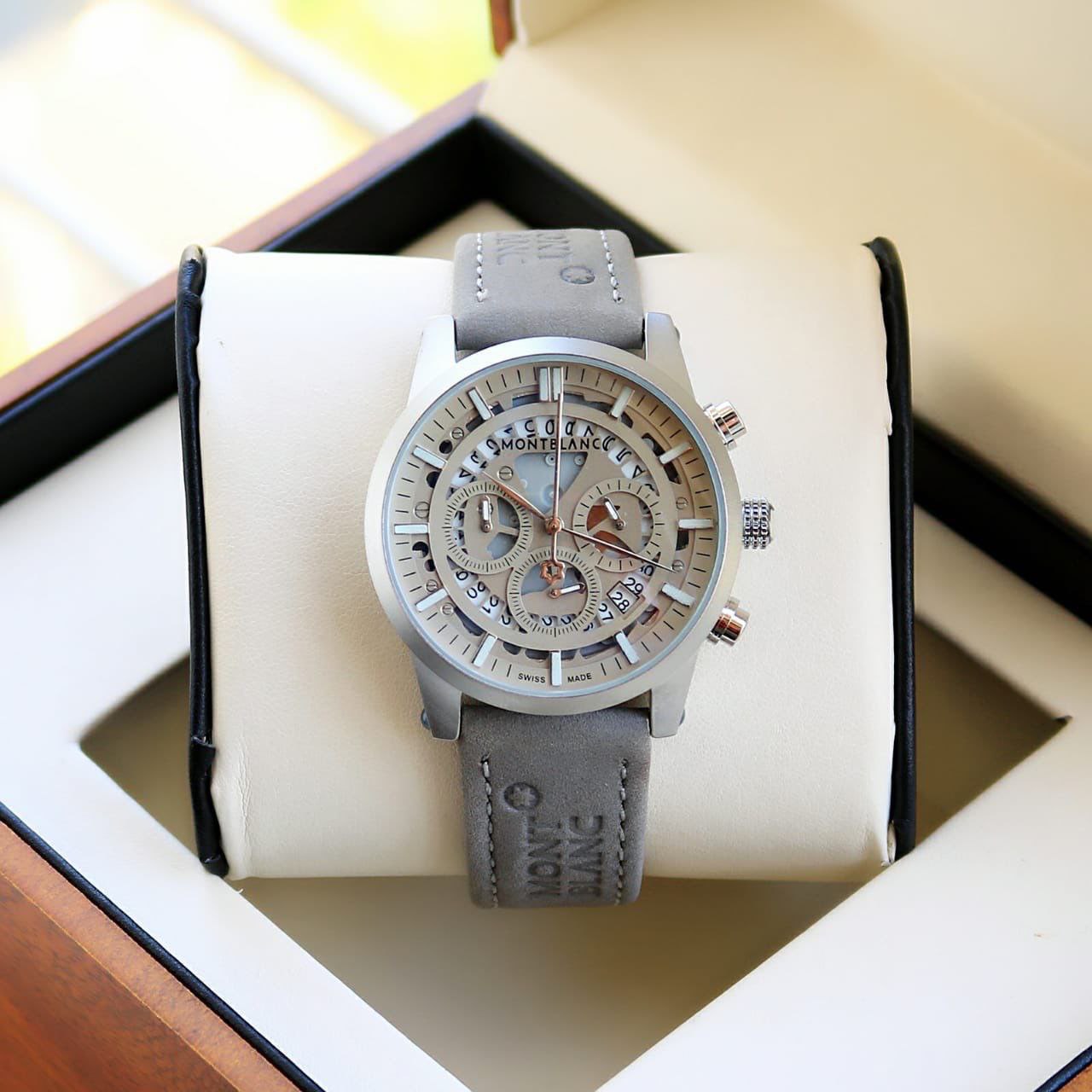 MONTBLANC CHRONOGRAPH – GREY LEATHER EDITION