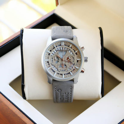 MONTBLANC CHRONOGRAPH – GREY LEATHER EDITION