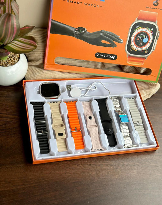 ULTRA SMARTWATCH – 7 IN 1 STRAP COMBO For Men & Women