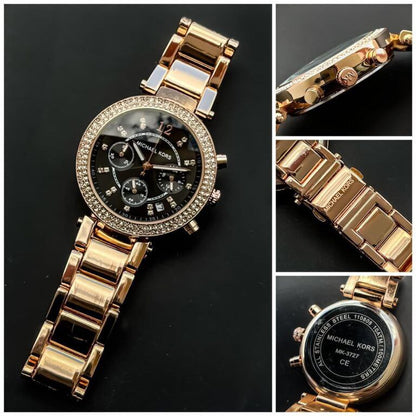 Michael Kors Gold Black Dial Multi-Function Watch