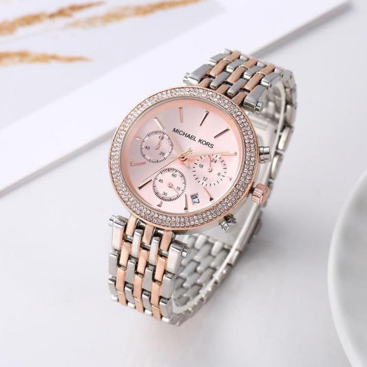 Michael Kors Rose Gold Two Tone Chronograph Watch
