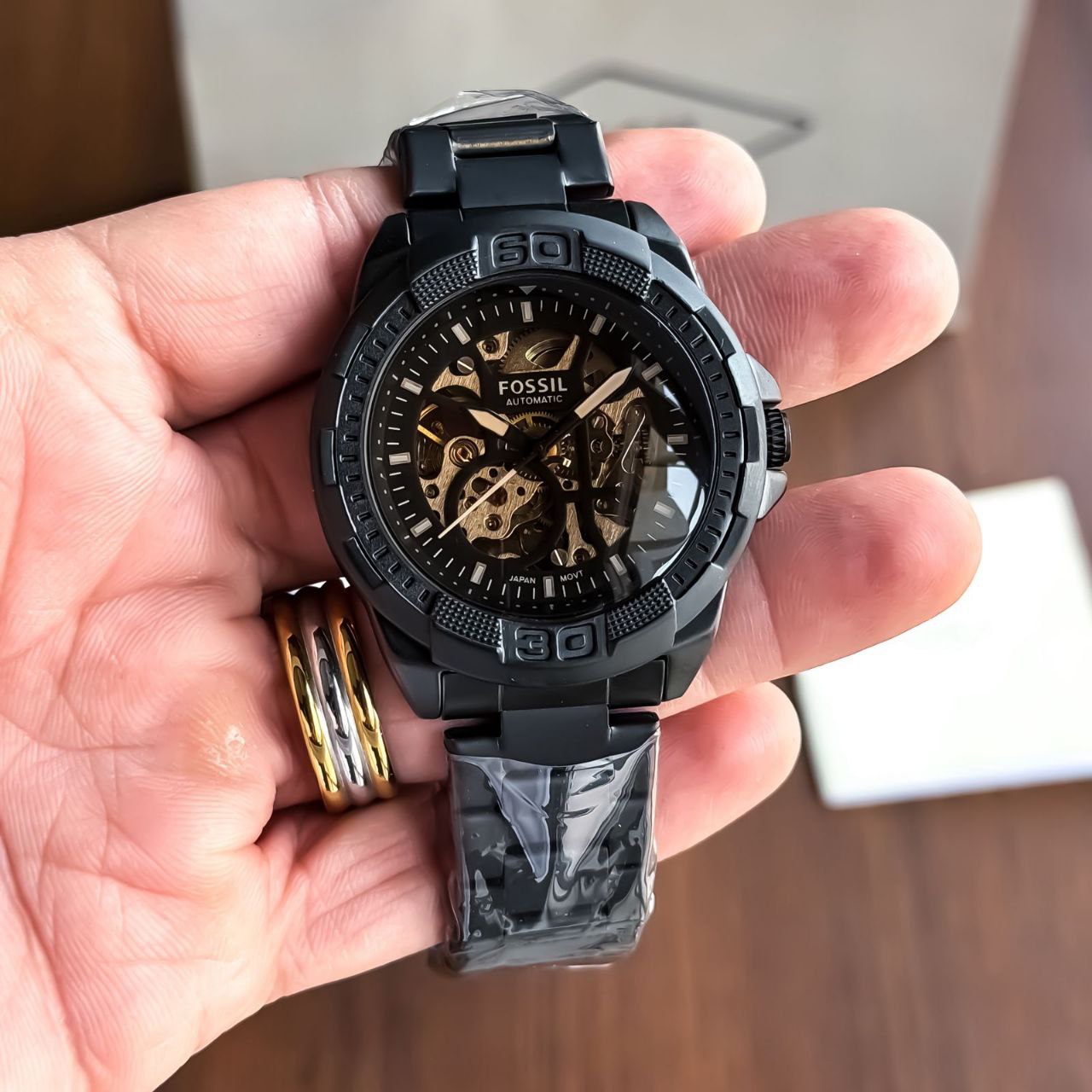 FOSSIL BLACK SKELETON AUTOMATIC