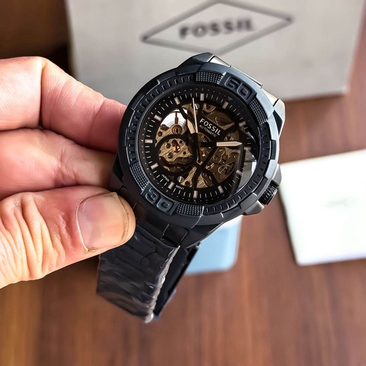 FOSSIL BLACK SKELETON AUTOMATIC
