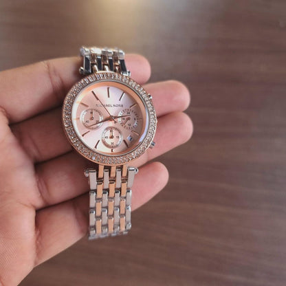 Michael Kors Rose Gold Two Tone Chronograph Watch