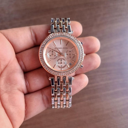 Michael Kors Rose Gold Two Tone Chronograph Watch