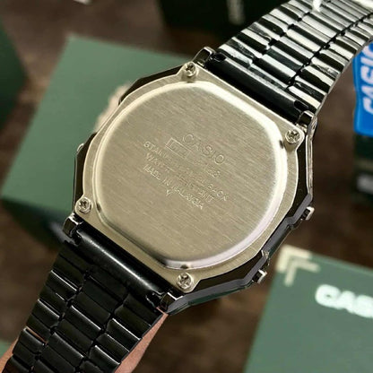 Casio Vintage Black Digital Steel Watch