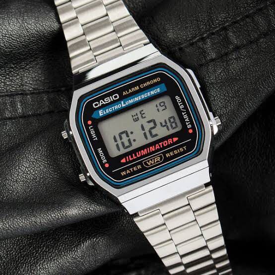 Casio Vintage Digital Stainless Steel Watch